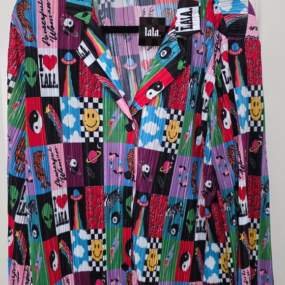 Patchwork Print Plisse Set - Picture 14 of 15